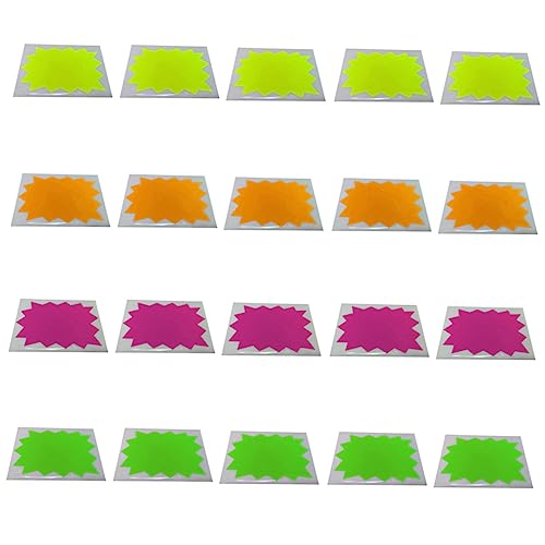 FUNNETOYU 2Taschen Fluoreszierende Preisaufkleber Rabattetiketten für Einzelhandel Selbstklebend Abziehbar ohne Rückstände für Supermarkt und Verkaufsaktionen von FUNNETOYU