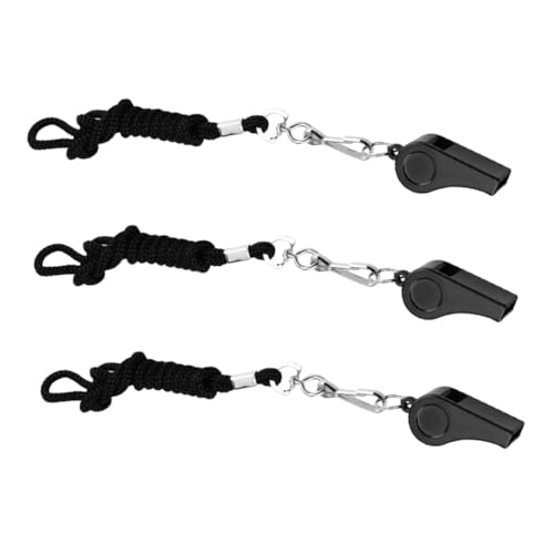 FUNNETOYU 3 STÜCKE Notfallpfeifen mit Lanyard Laute Kunststoff Sportpfeifen für Schiedsrichter Trainer und Outdoor Camping Wiederverwendbar und Vielseitig Einsetzbar von FUNNETOYU
