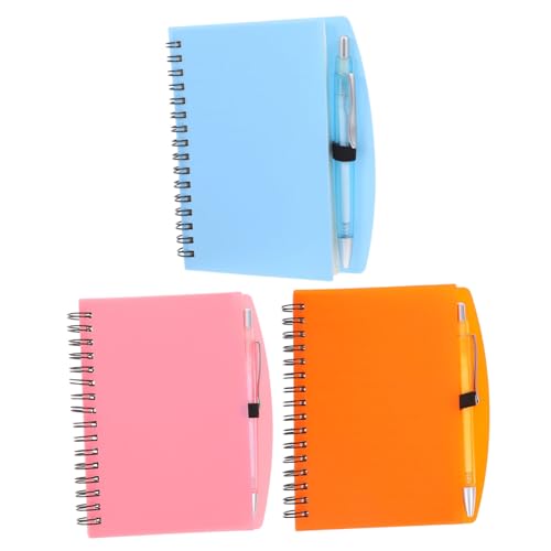 FUNNETOYU 3 Sätze Spule Notizbuch Schülernotizbuch Spiral- Multipack Journaling -notizbücher Spiral Regiert Jungs Schüttgut Klein Mini Schule Reisende Notizbuch Für Schreiben Eisen von FUNNETOYU