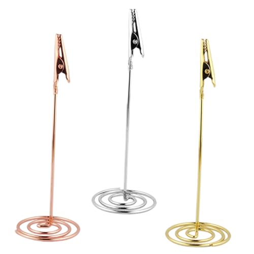 FUNNETOYU 3 Stck Teiliges Metall Tischkartenhalter Memo Clip Halter für Fotos Platzkarten Notizen Hochzeit Party Dekoration in Gold Silber Roségold FUNNETOYU 3 Stck Teiliges Metall Tischkartenhalter Memo Clip Halter für Fotos Platzkarten Notizen Hochzeit Party Dekoration in Gold Silber Roségold von FUNNETOYU