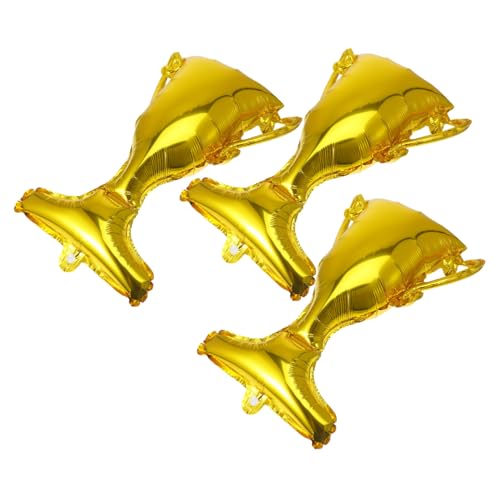 FUNNETOYU 3 Stück Abschluss Dekoration Basketball-ballons Folienballon Ballonbogen Ballongirland -kit Ballongirlande Ballonstäbchen Schwimmbad Elektrische Ballonpumpe Golden Aluminiumfolie von FUNNETOYU