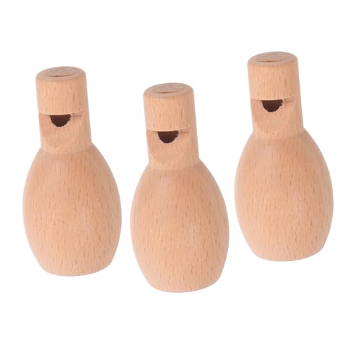 FUNNETOYU 3 Stück Holzpfeifen Für Kinder, Zum Selbermalen, Mini-musikinstrumente Für Das Musiktraining Von Kleinkindern, Basteln Und Lustige Partygeschenke von FUNNETOYU