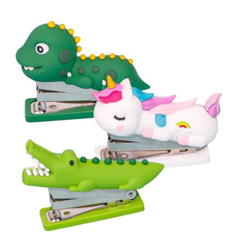 FUNNETOYU 3 Stück Teiliges Niedlicher Cartoon Mini heftgeräte Tragbare Haushaltshefter mit Stabiler Heftleistung Handlicher Desktop tacker für Schule Büro und Zuhause Praktische FUNNETOYU 3 Stück Teiliges Niedlicher Cartoon Mini heftgeräte Tragbare Haushaltshefter mit Stabiler Heftleistung Handlicher Desktop tacker für Schule Büro und Zuhause Praktische von FUNNETOYU