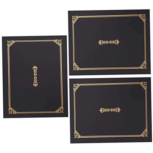 FUNNETOYU 3 Stück Zertifikatshülle Zertifikat deckt zertifikat diplom inhaber Abschlussgeschenke im A4-Format dokumentenmappe aktenmappe Schutzhülle für Papierzertifikate Diplom-Cover Black FUNNETOYU 3 Stück Zertifikatshülle Zertifikat deckt zertifikat diplom inhaber Abschlussgeschenke im A4-Format dokumentenmappe aktenmappe Schutzhülle für Papierzertifikate Diplom-Cover Black von FUNNETOYU