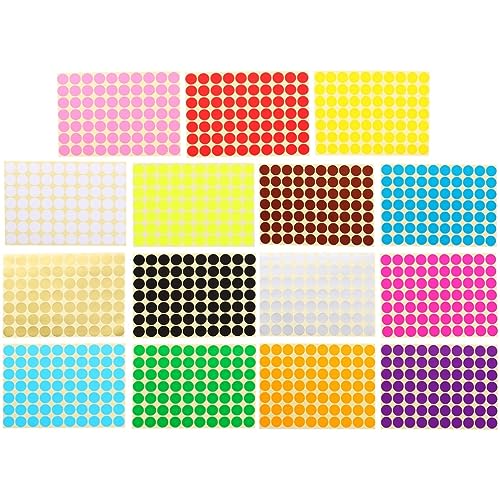 FUNNETOYU 30 Blatt Dots Aufkleber Selbstklebende Etiketten für Klassifizierung Mischfarben für Scrapbooking und FUNNETOYU 30 Blatt Dots Aufkleber Selbstklebende Etiketten für Klassifizierung Mischfarben für Scrapbooking und von FUNNETOYU