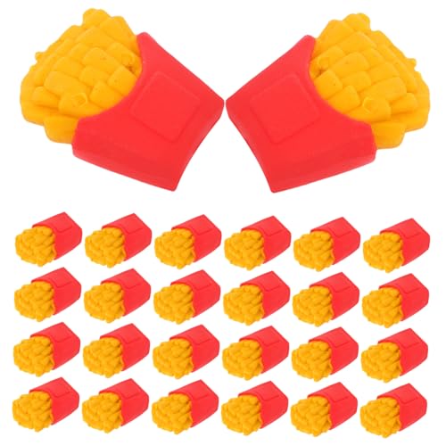 FUNNETOYU 30 Stück Teiliges Kawaii Radiergummis French Fries Motivationspreis für Schüler Praktische Tpr Radiergummis Effektives Löschen Niedliche Schulzubehör für Grundschule Mädchen Jungen von FUNNETOYU
