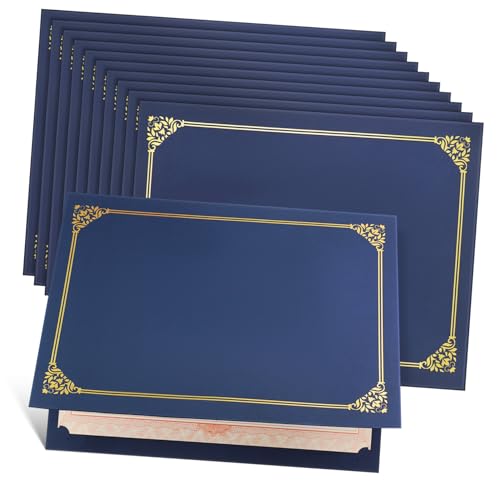 FUNNETOYU 30 Stück Teiliges Marineblaue Urkundenhüllen mit Elegantem Goldfolienrand Robuste Zertifikat Abdeckungen mit Vorgefertigten Ecken Vielseitig für Auszeichnungen Diplome und FUNNETOYU 30 Stück Teiliges Marineblaue Urkundenhüllen mit Elegantem Goldfolienrand Robuste Zertifikat Abdeckungen mit Vorgefertigten Ecken Vielseitig für Auszeichnungen Diplome und von FUNNETOYU