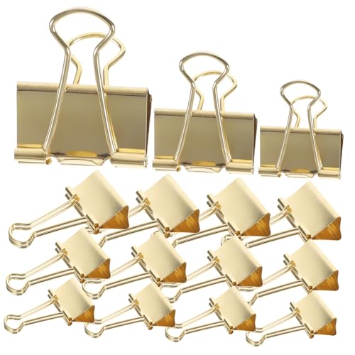 FUNNETOYU 30 Stück Teiliges Metall Binder Clips Kleine Goldfarbene Dokumentenklammern Vielseitige Büroklammern für Papier Akten Notizen Langlebige und Rostfreie Papierhalterungen FUNNETOYU 30 Stück Teiliges Metall Binder Clips Kleine Goldfarbene Dokumentenklammern Vielseitige Büroklammern für Papier Akten Notizen Langlebige und Rostfreie Papierhalterungen von FUNNETOYU