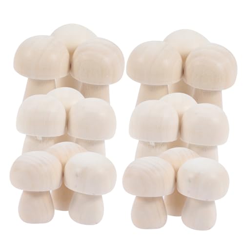 FUNNETOYU 30 Stück Teiliges Naturbelassene Holzpilze zum Bemalen Miniatur Holzpilzspielzeug für DIY Basteln Rundköpfige Glatte Holzfiguren für Kreative Handwerkprojekte und Geschenkideen FUNNETOYU 30 Stück Teiliges Naturbelassene Holzpilze zum Bemalen Miniatur Holzpilzspielzeug für DIY Basteln Rundköpfige Glatte Holzfiguren für Kreative Handwerkprojekte und Geschenkideen von FUNNETOYU