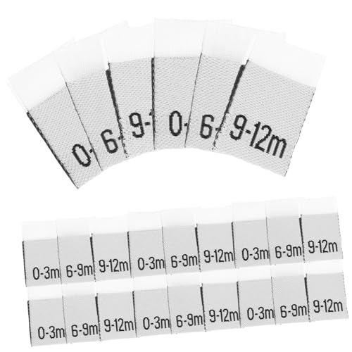 FUNNETOYU 300 Stück Kleidung Monatslabels aus Langlebigem Polyester Waschbeständig zum Einfachen Sortieren von Neugeborenen und Kleinkindkleidung Monate für Jungen und Mädchen FUNNETOYU 300 Stück Kleidung Monatslabels aus Langlebigem Polyester Waschbeständig zum Einfachen Sortieren von Neugeborenen und Kleinkindkleidung Monate für Jungen und Mädchen von FUNNETOYU