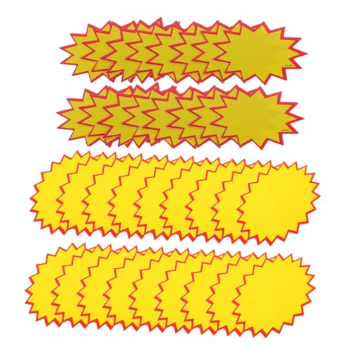 FUNNETOYU 300 Stück Teiliges Große Beschreibbare Preisschilder in Sternform Wiederbeschreibbare Verkaufs Preisetiketten für Einzelhandel Supermarkt Garage und Vielseitige Preiskennzeichnung von FUNNETOYU
