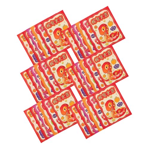 FUNNETOYU 36 Stück Teiliges Rote Geldumschläge mit Schlangenmotiv für Chinesisches Neujahr Papierumschläge mit Goldfolie Traditionelle Rote Päckchen für Festliche Geldgeschenke und FUNNETOYU 36 Stück Teiliges Rote Geldumschläge mit Schlangenmotiv für Chinesisches Neujahr Papierumschläge mit Goldfolie Traditionelle Rote Päckchen für Festliche Geldgeschenke und von FUNNETOYU