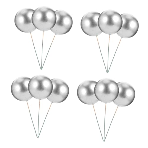 FUNNETOYU 36 Stück Teiliges Tortendeko Schaumstoff Kugeln Silber Cake Topper Picks Sichere Vielseitige Party und Geburtstagsdekoration für Cupcakes Kuchen und Desserts FUNNETOYU 36 Stück Teiliges Tortendeko Schaumstoff Kugeln Silber Cake Topper Picks Sichere Vielseitige Party und Geburtstagsdekoration für Cupcakes Kuchen und Desserts von FUNNETOYU