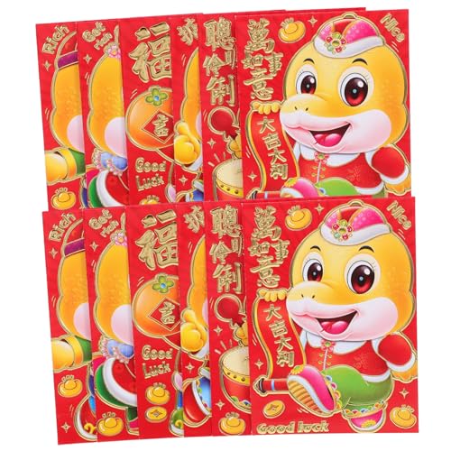 FUNNETOYU 36 Stück Teiliges Traditionelle Chinesische Neujahrs-rotumschläge Jahr der Schlange Festliche Geldpouches mit Cartoon-schlangenmotiv Praktische Geldbeutel für Neujahrsgeschenke FUNNETOYU 36 Stück Teiliges Traditionelle Chinesische Neujahrs-rotumschläge Jahr der Schlange Festliche Geldpouches mit Cartoon-schlangenmotiv Praktische Geldbeutel für Neujahrsgeschenke von FUNNETOYU