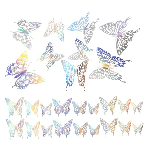 FUNNETOYU 36 Stück Teiliges Wandtattoo Selbstklebend Holografische Papier Deko für Wohnzimmer Schlafzimmer Kinderzimmer Vielseitige Wandsticker für Möbel Kühlschrank und Partydekoration FUNNETOYU 36 Stück Teiliges Wandtattoo Selbstklebend Holografische Papier Deko für Wohnzimmer Schlafzimmer Kinderzimmer Vielseitige Wandsticker für Möbel Kühlschrank und Partydekoration von FUNNETOYU