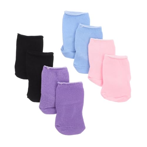 FUNNETOYU 4 Miniatur Puppensocken Bunte Winzige Socken Zubehör Für Mädchen Puppen Kleidung Dekoration Kreatives Zubehör von FUNNETOYU
