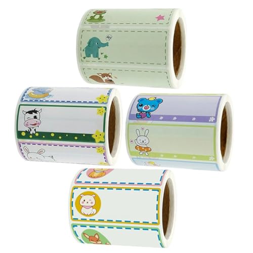 FUNNETOYU 4 Rollen Kindergarten Namensaufkleber Cartoon Motiv Selbstklebend Etiketten für Flaschen Kleidung Stifte Aufbewahrung Kinderzimmer Organisation FUNNETOYU 4 Rollen Kindergarten Namensaufkleber Cartoon Motiv Selbstklebend Etiketten für Flaschen Kleidung Stifte Aufbewahrung Kinderzimmer Organisation von FUNNETOYU