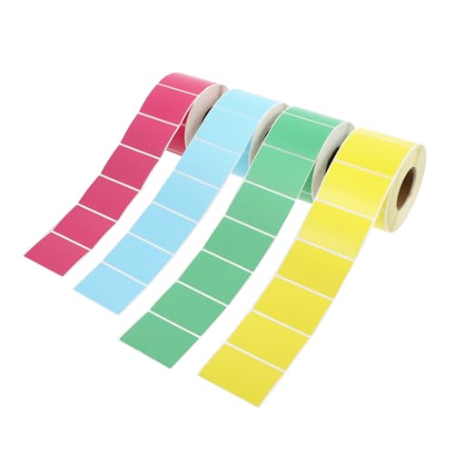 FUNNETOYU 4 Rollen Selbstklebende Wasserfeste Farbige Thermopapier Etiketten Beschreibbare Preisschilder für Organisation Markierung Versand und Lager Je FUNNETOYU 4 Rollen Selbstklebende Wasserfeste Farbige Thermopapier Etiketten Beschreibbare Preisschilder für Organisation Markierung Versand und Lager Je von FUNNETOYU