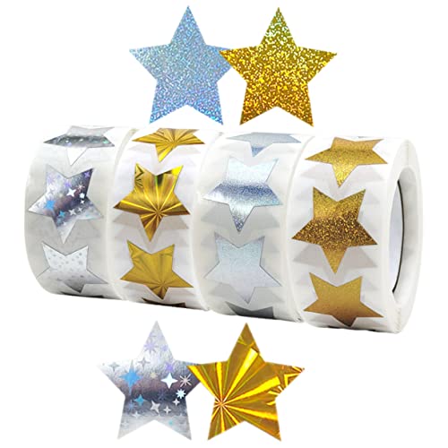 FUNNETOYU 4 Rollen Sternaufkleber Selbstklebende Miniatur Stern Sticker für Holographisch für Belohnungen im Kindergarten und Schulprojekte FUNNETOYU 4 Rollen Sternaufkleber Selbstklebende Miniatur Stern Sticker für Holographisch für Belohnungen im Kindergarten und Schulprojekte von FUNNETOYU