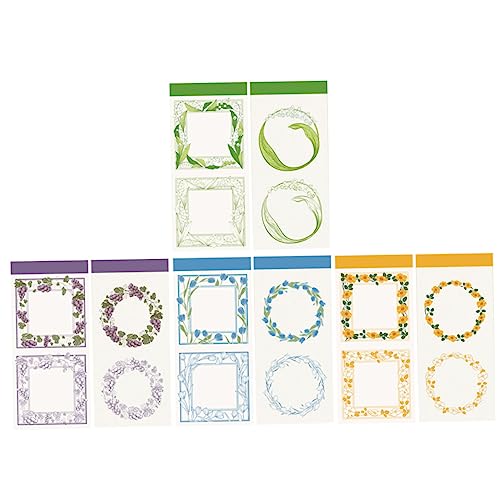 FUNNETOYU 4 Sätze Vintage Pflanzen Notizpapier Retro Scrapbook Papier für DIY Journal Kartenherstellung und Kreative Bastelprojekte Dekoratives Papier mit Blumenmustern von FUNNETOYU