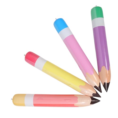 FUNNETOYU 4 Stück Aufblasbare Riesen-bleistifte in Leuchtenden Farben Realistische Pvc-partyballons für Schulanfang Abschlussfeiern und Kreative Klassenzimmerdekorationen FUNNETOYU 4 Stück Aufblasbare Riesen-bleistifte in Leuchtenden Farben Realistische Pvc-partyballons für Schulanfang Abschlussfeiern und Kreative Klassenzimmerdekorationen von FUNNETOYU