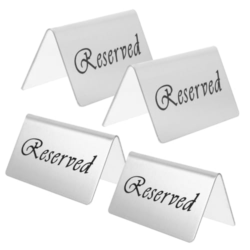 FUNNETOYU 4 Stück Doppelseitiges Reservierungssitzzeichen Zelt Name Reservierte Tischschilder Für Die Hochzeit Inhaber Zeichen Für Reservierten Stuhl Party Pflicht Silber Rostfreier Stahl FUNNETOYU 4 Stück Doppelseitiges Reservierungssitzzeichen Zelt Name Reservierte Tischschilder Für Die Hochzeit Inhaber Zeichen Für Reservierten Stuhl Party Pflicht Silber Rostfreier Stahl von FUNNETOYU
