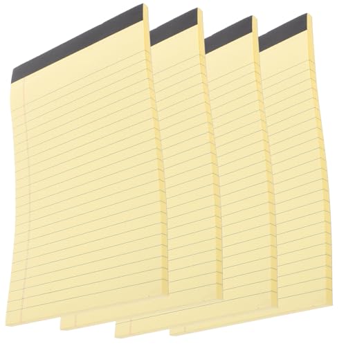 FUNNETOYU 4 Stück Liniert Notizblock Praktische Memo Pads für Schule und Büro Abreißbare Horizontale für Ordnung Vielseitig Einsetzbar für Notizen und Listen von FUNNETOYU