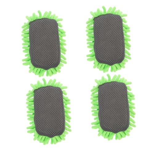 FUNNETOYU 4 Stück Mikrofaser Whiteboard Radierer Teiliges Waschbarer Doppelseitiger Tafelreiniger mit Ergonomischem Schwammgriff Geeignet für Porzellan und Trockene Schreibflächen im Büro von FUNNETOYU