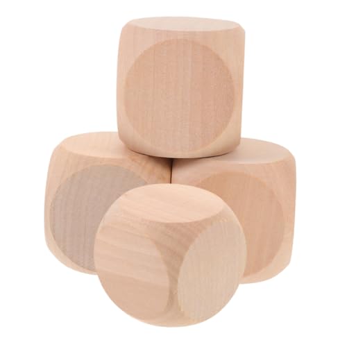 FUNNETOYU 4 Stück Teiliges Blanko Holzwürfel mit Abgerundeten Ecken Unbehandelte DIY Würfel aus Robustem Holz für Bastelprojekte Spiele und Partydekorationen FUNNETOYU 4 Stück Teiliges Blanko Holzwürfel mit Abgerundeten Ecken Unbehandelte DIY Würfel aus Robustem Holz für Bastelprojekte Spiele und Partydekorationen von FUNNETOYU