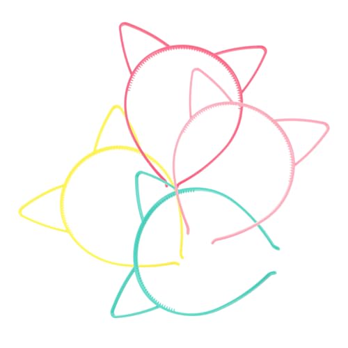 FUNNETOYU 4 Stück Teiliges Katzenohren Haarband Leichte Bunte Kunststoff Haarreifen mit Verspieltem Katzenohren Design für Mädchen und Frauen Geeignet für Partys Kostüme und Täglichen FUNNETOYU 4 Stück Teiliges Katzenohren Haarband Leichte Bunte Kunststoff Haarreifen mit Verspieltem Katzenohren Design für Mädchen und Frauen Geeignet für Partys Kostüme und Täglichen von FUNNETOYU