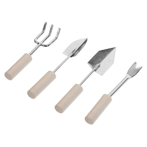 FUNNETOYU 4 Stück Teiliges Miniatur Gartenwerkzeug aus Zinklegierung und Holz Dekorative Miniatur Gartengeräte für Puppenhaus und Feengarten Geeignet als für Gartenliebhaber und Mini Haus FUNNETOYU 4 Stück Teiliges Miniatur Gartenwerkzeug aus Zinklegierung und Holz Dekorative Miniatur Gartengeräte für Puppenhaus und Feengarten Geeignet als für Gartenliebhaber und Mini Haus von FUNNETOYU