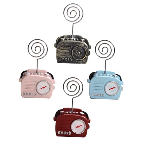 FUNNETOYU 4 Stück Teiliges Retro Notizhalter Vintage Telefon und Radio Design Memo Clip für Fotos Karten Bürodekoration und Tischorganisation FUNNETOYU 4 Stück Teiliges Retro Notizhalter Vintage Telefon und Radio Design Memo Clip für Fotos Karten Bürodekoration und Tischorganisation von FUNNETOYU