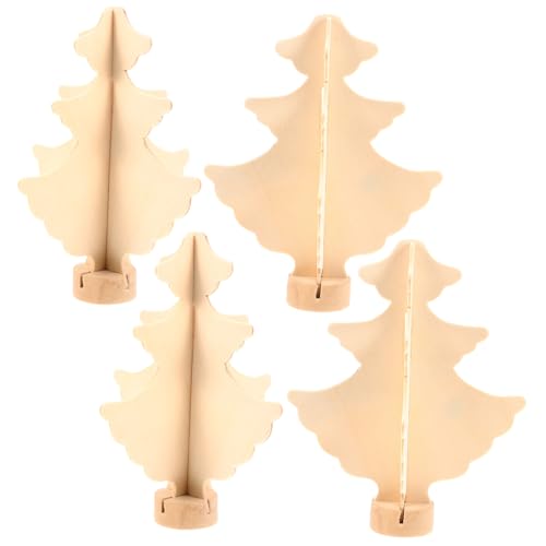 FUNNETOYU 4 Stück Teiliges Weihnachtsbaum Holzrohlinge zum Bemalen Kleine Unbemalte Xmas Deko für DIY Basteln Vielseitige Weihnachtsbaum Tischdekoration für Zuhause FUNNETOYU 4 Stück Teiliges Weihnachtsbaum Holzrohlinge zum Bemalen Kleine Unbemalte Xmas Deko für DIY Basteln Vielseitige Weihnachtsbaum Tischdekoration für Zuhause von FUNNETOYU