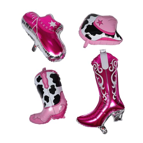 FUNNETOYU 4 Stück Western-Partyballons Western Party Luftballons Cowboyhut-Luftballons Cowgirl Hut und Stiefel Fiesta-Ballons Cowgirl-Junggesellenparty-Dekorationen Aluminiumfolie FUNNETOYU 4 Stück Western-Partyballons Western Party Luftballons Cowboyhut-Luftballons Cowgirl Hut und Stiefel Fiesta-Ballons Cowgirl-Junggesellenparty-Dekorationen Aluminiumfolie von FUNNETOYU