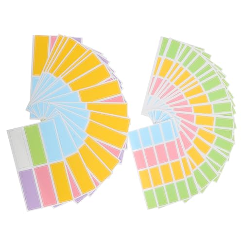 FUNNETOYU 40 Blatt Selbstklebende Wasserdichte Klassifizierungs etiketten Bunte Papieraufkleber für Beschriftung in Markierungsetiketten für Schule Haushalt und Büro von FUNNETOYU