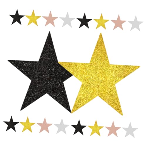 FUNNETOYU 40 Stück Glitzernde Stern Papierausschnitte Teiliges Set Gold Silber Roségold und Schwarz für Kreative Dekorationen Klassenräumen Hochzeiten und Partys Einfach Anzubringen FUNNETOYU 40 Stück Glitzernde Stern Papierausschnitte Teiliges Set Gold Silber Roségold und Schwarz für Kreative Dekorationen Klassenräumen Hochzeiten und Partys Einfach Anzubringen von FUNNETOYU