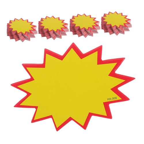 FUNNETOYU 400 Stück Preisetiketten Wiederbeschreibbar mit Auffälligem Burst design für Einzelhandel Supermarkt Werbeschilder Klare Lesbare Verkaufsförderungsschilder aus Robustem Papier FUNNETOYU 400 Stück Preisetiketten Wiederbeschreibbar mit Auffälligem Burst design für Einzelhandel Supermarkt Werbeschilder Klare Lesbare Verkaufsförderungsschilder aus Robustem Papier von FUNNETOYU
