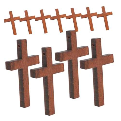 FUNNETOYU 40stücke Holz Kreuz Für Schmuckherstellung Kreuz Charms Für Bastelprojekte Und Partys Hochwertige Holzanhänger Für Einzigartige Kreationen von FUNNETOYU