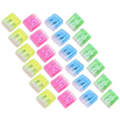 FUNNETOYU 48 Stück Teiliges Hand Anspitzer für Bleistifte Manuelle Doppelte Lochanspitzer Transparenten Farben Gelb Blau Grün Zubehör für Schule und Büro FUNNETOYU 48 Stück Teiliges Hand Anspitzer für Bleistifte Manuelle Doppelte Lochanspitzer Transparenten Farben Gelb Blau Grün Zubehör für Schule und Büro von FUNNETOYU