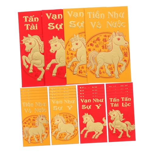 FUNNETOYU 48 Stück Teiliges Vietnamesische Neujahrs Envelopes Jahr Des Pferdes mit Symbolischem Pferdemotiv Modernes Design Kulturelle Traditionelle Hong Bao Umschläge für Tet Feier FUNNETOYU 48 Stück Teiliges Vietnamesische Neujahrs Envelopes Jahr Des Pferdes mit Symbolischem Pferdemotiv Modernes Design Kulturelle Traditionelle Hong Bao Umschläge für Tet Feier von FUNNETOYU
