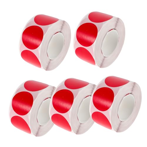 FUNNETOYU 5 Rollen Runde Aufkleber Leere Klebepunkte für Kreative Projekte Selbstklebende Etiketten für Beschriftungen für Büro und Zuhause Vielseitig Einsetzbar FUNNETOYU 5 Rollen Runde Aufkleber Leere Klebepunkte für Kreative Projekte Selbstklebende Etiketten für Beschriftungen für Büro und Zuhause Vielseitig Einsetzbar von FUNNETOYU