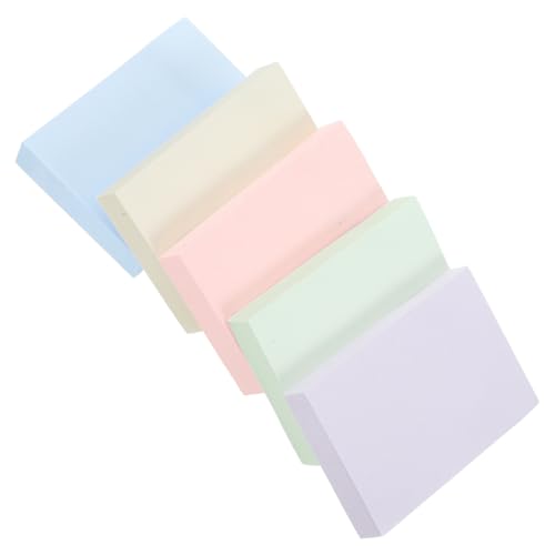 FUNNETOYU 5 Sätze Farbige Memo Pads Abreißbar Kleine Haftnotizen mit Dickem Papier Selbstklebende Notizzettel für Büro Schule Studenten und Lehrer Vielseitig Einsetzbar für Notizen und von FUNNETOYU