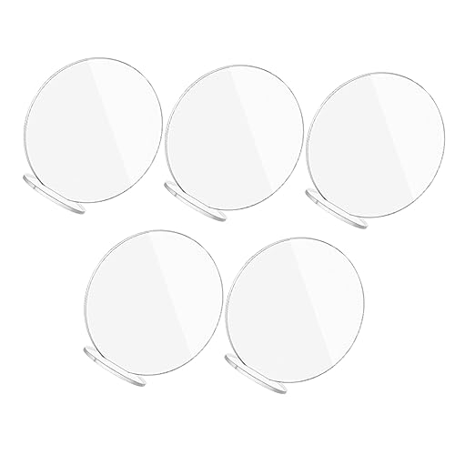 FUNNETOYU 5 Sätze Runde Transparente Tischkarten mit Sockel Stabile Sitzplatzkarten für Hochzeit Party DIY Namenskarten Durchmesser Stark Moderne Tischdekoration von FUNNETOYU