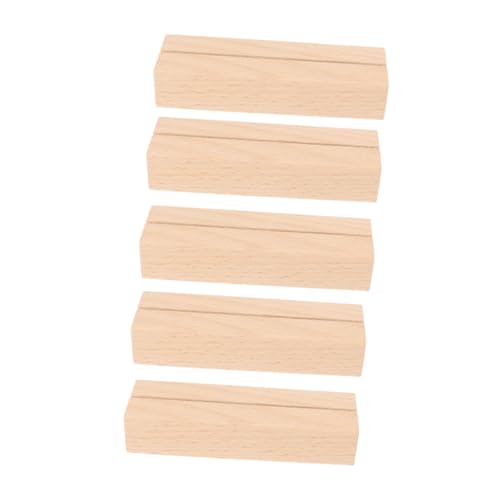 FUNNETOYU 5 Stück Holz Kartenhalter Tischkartenhalter mit Stabilem Sockel Natürlicher Buche Vielseitig für Visitenkarten Postkarten Notizen im Büro und Zuhause FUNNETOYU 5 Stück Holz Kartenhalter Tischkartenhalter mit Stabilem Sockel Natürlicher Buche Vielseitig für Visitenkarten Postkarten Notizen im Büro und Zuhause von FUNNETOYU