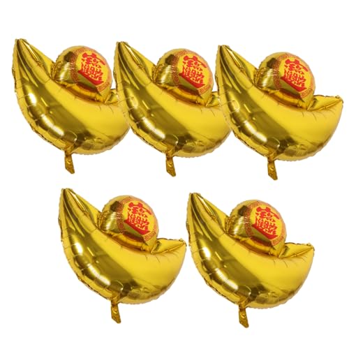 FUNNETOYU 5 Stück Teiliges Aluminiumfolie Ballons in Goldbarrenform Dekorative Partyballons für Neujahr Silvester und Geburtstagsfeiern Auffällige Einfach Aufblasbare Neujahrsdekoration FUNNETOYU 5 Stück Teiliges Aluminiumfolie Ballons in Goldbarrenform Dekorative Partyballons für Neujahr Silvester und Geburtstagsfeiern Auffällige Einfach Aufblasbare Neujahrsdekoration von FUNNETOYU