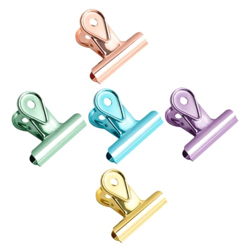 FUNNETOYU 5 Stück Teiliges Bunte Büroklammern Multifunktionale Kleine Aktenklammern Rostfrei Starke Klammerkraft für Büro Schule und Zuhause FUNNETOYU 5 Stück Teiliges Bunte Büroklammern Multifunktionale Kleine Aktenklammern Rostfrei Starke Klammerkraft für Büro Schule und Zuhause von FUNNETOYU