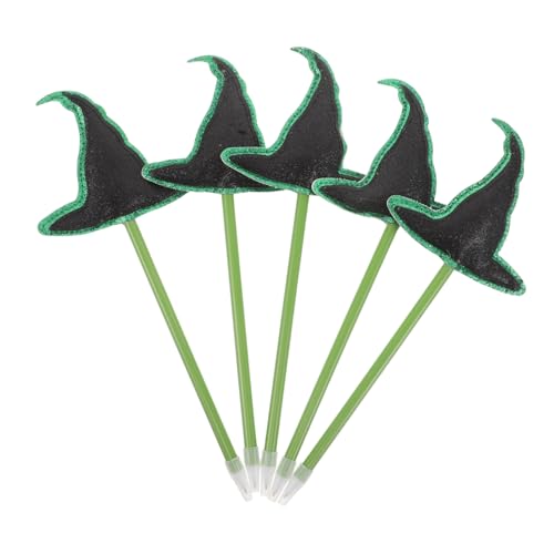 FUNNETOYU 5 Stück Teiliges Halloween Hexenhut Kugelschreiber Cartoon Schulbedarf mit Glatter Gel-tinte Kawaii Schreibwaren für Partygeschenke Schulbelohnung und Goodie Bag Füller FUNNETOYU 5 Stück Teiliges Halloween Hexenhut Kugelschreiber Cartoon Schulbedarf mit Glatter Gel-tinte Kawaii Schreibwaren für Partygeschenke Schulbelohnung und Goodie Bag Füller von FUNNETOYU