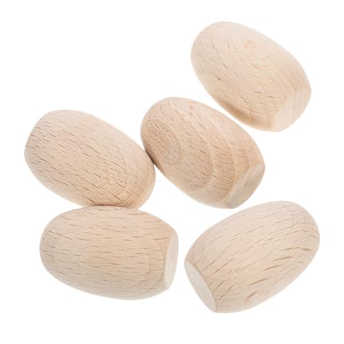 FUNNETOYU 5 Stück Teiliges Kleine Holz eier zum Bemalen Leichthölzerne Ostereier Deko DIY Blanko holz ostereier für Kreative Osterdeko und Individuelle Bemalung von FUNNETOYU