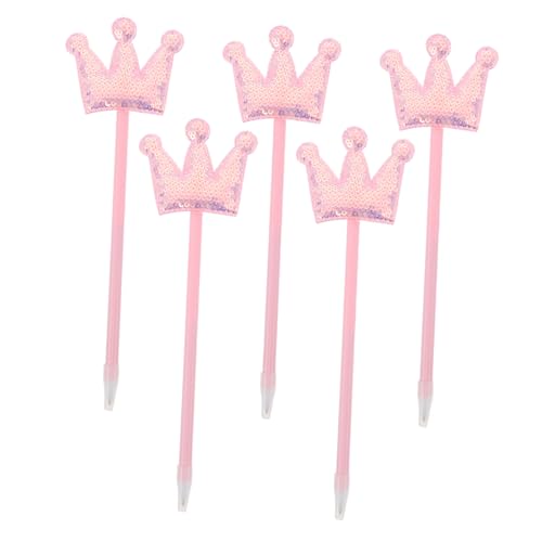 FUNNETOYU 5 Stück Teiliges Kreative Glitzer Kugelschreiber mit Kronenmotiv Leichte Schreibstifte für Schule Büro und Party Glatter Tintenfluss für Schüler und Frauen FUNNETOYU 5 Stück Teiliges Kreative Glitzer Kugelschreiber mit Kronenmotiv Leichte Schreibstifte für Schule Büro und Party Glatter Tintenfluss für Schüler und Frauen von FUNNETOYU