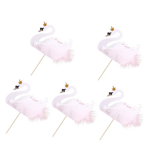 FUNNETOYU 5 Stück Teiliges Kuchen Dekorationen Cake Picks Tortendeko für Hochzeit Geburtstag Party Elegante Dessert Topper für und Kuchen Stilvolle Party Supplies von FUNNETOYU